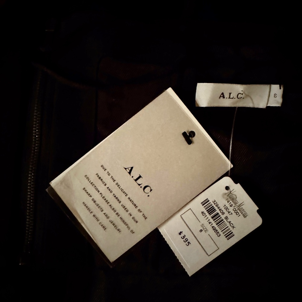 A.L.C  Black Farrah Peplum Top New With Tags size US6 - Picture 12 of 14